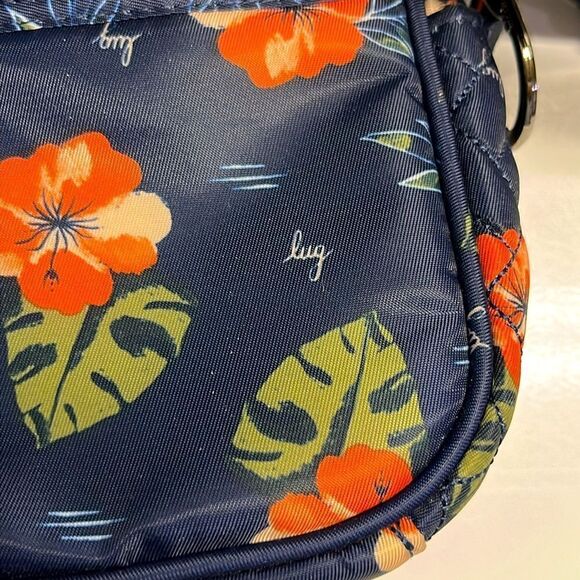 Lug Carousel Blue Floral Adjustable Convertible Belt Bag/ Crossbody RFID Purse - Picture 6 of 16